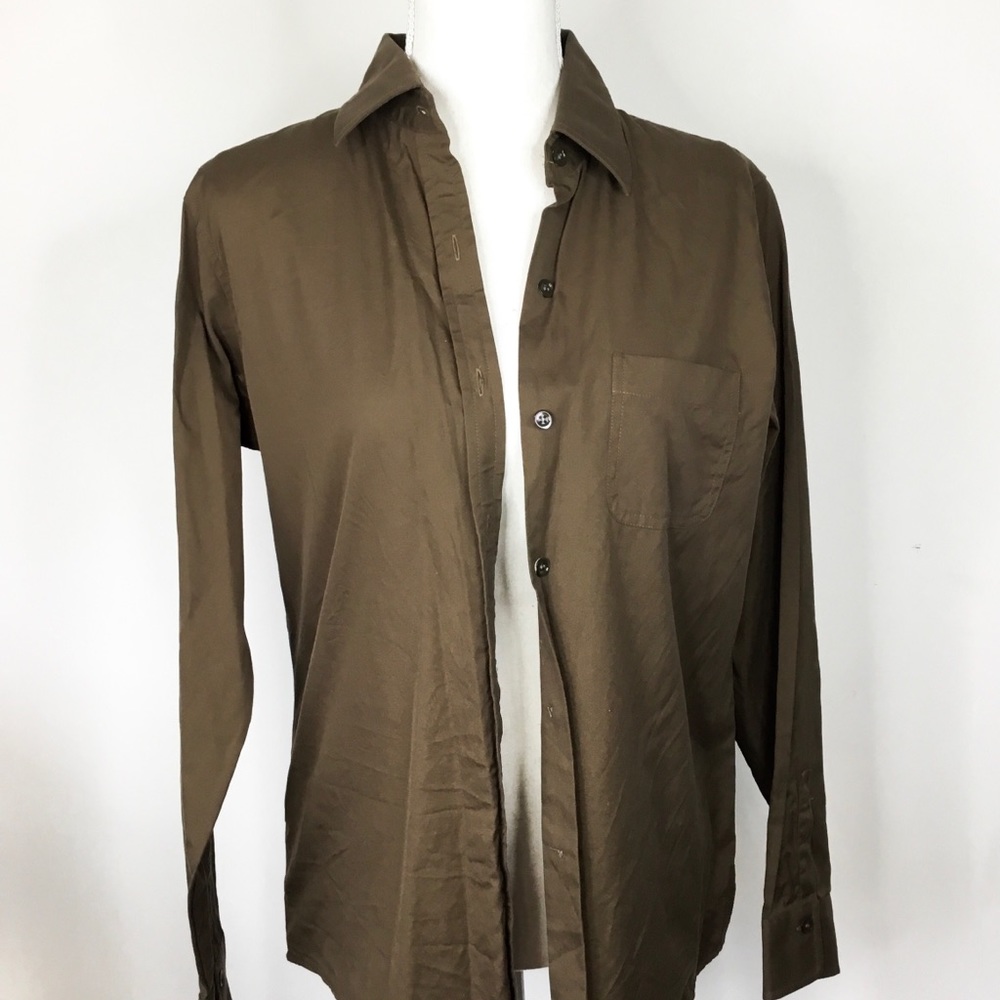 J. Crew Brown Button Down Top - image 1